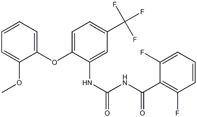 N-(2,6-difluorobenzoyl)-N'-[2-(2-methoxyphenoxy)-5-(trifluoromethyl)phenyl]urea Struktur