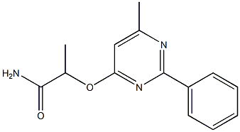 2-[(6-methyl-2-phenyl-4-pyrimidinyl)oxy]propanamide