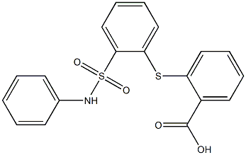 2-{[2-(anilinosulfonyl)phenyl]thio}benzoic acid Structure