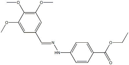 ethyl 4-[2-(3,4,5-trimethoxybenzylidene)hydrazino]benzoate Structure