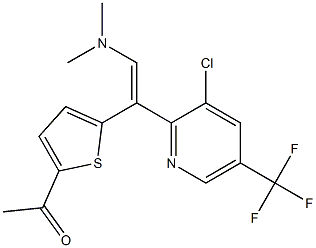 1-{5-[1-[3-chloro-5-(trifluoromethyl)-2-pyridinyl]-2-(dimethylamino)vinyl]-2-thienyl}-1-ethanone,,结构式