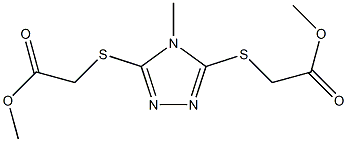 methyl 2-({5-[(2-methoxy-2-oxoethyl)thio]-4-methyl-4H-1,2,4-triazol-3-yl}thio)acetate|