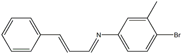 N-(4-bromo-3-methylphenyl)-N-[(E,2E)-3-phenyl-2-propenylidene]amine Structure