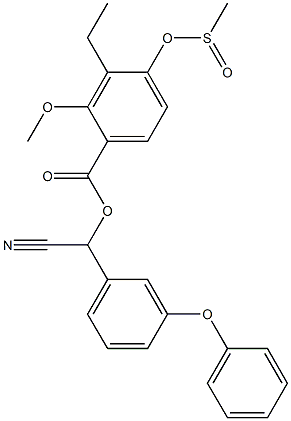 cyano(3-phenoxyphenyl)methyl 3-ethyl-2-methoxy-4-[(methylsulfinyl)oxy]benzenecarboxylate|