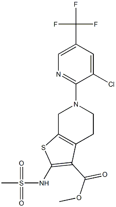 methyl 6-[3-chloro-5-(trifluoromethyl)-2-pyridinyl]-2-[(methylsulfonyl)amino]-4,5,6,7-tetrahydrothieno[2,3-c]pyridine-3-carboxylate