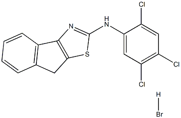 N2-(2,4,5-trichlorophenyl)-8H-indeno[1,2-d][1,3]thiazol-2-amine hydrobromide,,结构式