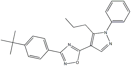  3-[4-(tert-butyl)phenyl]-5-(1-phenyl-5-propyl-1H-pyrazol-4-yl)-1,2,4-oxadiazole