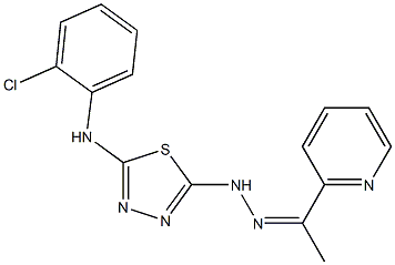 1-(2-pyridinyl)-1-ethanone N-[5-(2-chloroanilino)-1,3,4-thiadiazol-2-yl]hydrazone Structure