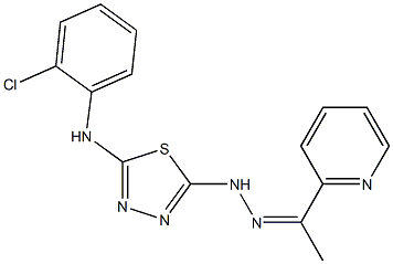 1-(2-pyridinyl)-1-ethanone N-[5-(2-chloroanilino)-1,3,4-thiadiazol-2-yl]hydrazone,,结构式