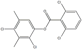 2,4-dichloro-3,5-dimethylphenyl 2,6-dichlorobenzoate,,结构式