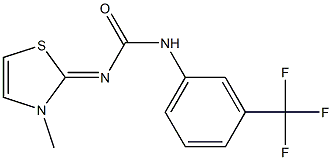 N-[3-methyl-1,3-thiazol-2(3H)-yliden]-N'-[3-(trifluoromethyl)phenyl]urea Structure