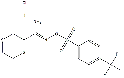  N'-({[4-(trifluoromethyl)phenyl]sulfonyl}oxy)-1,4-dithiane-2-carboximidamide hydrochloride