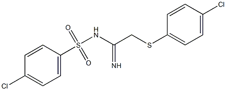 N1-{2-[(4-chlorophenyl)thio]ethanimidoyl}-4-chlorobenzene-1-sulfonamide Struktur