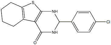 2-(4-chlorophenyl)-1,2,3,4,5,6,7,8-octahydrobenzo[4,5]thieno[2,3-d]pyrimidin-4-one 结构式