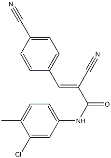 N1-(3-chloro-4-methylphenyl)-2-cyano-3-(4-cyanophenyl)acrylamide Structure