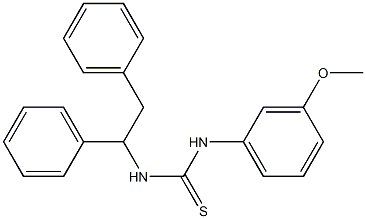 N-(1,2-diphenylethyl)-N'-(3-methoxyphenyl)thiourea Struktur