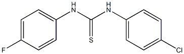 N-(4-chlorophenyl)-N'-(4-fluorophenyl)thiourea 化学構造式