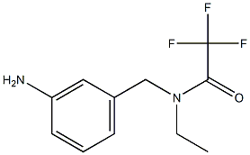 N-(3-aminobenzyl)-N-ethyl-2,2,2-trifluoroacetamide 化学構造式