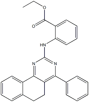 ethyl 2-[(4-phenyl-5,6-dihydrobenzo[h]quinazolin-2-yl)amino]benzenecarboxylate Structure