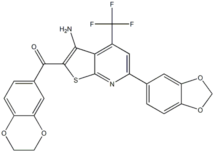 [3-amino-6-(1,3-benzodioxol-5-yl)-4-(trifluoromethyl)thieno[2,3-b]pyridin-2-yl](2,3-dihydro-1,4-benzodioxin-6-yl)methanone