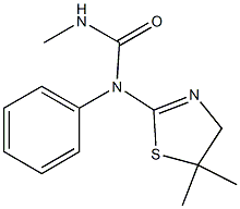 N-(5,5-dimethyl-4,5-dihydro-1,3-thiazol-2-yl)-N'-methyl-N-phenylurea Struktur