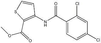 methyl 3-[(2,4-dichlorobenzoyl)amino]thiophene-2-carboxylate Struktur
