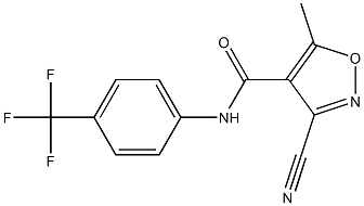 3-cyano-5-methyl-N-[4-(trifluoromethyl)phenyl]-4-isoxazolecarboxamide Struktur