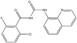 N-(2-chloro-6-fluorobenzoyl)-N'-(8-quinolyl)urea Structure