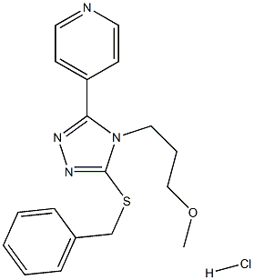 4-[5-(benzylthio)-4-(3-methoxypropyl)-4H-1,2,4-triazol-3-yl]pyridine hydrochloride 化学構造式