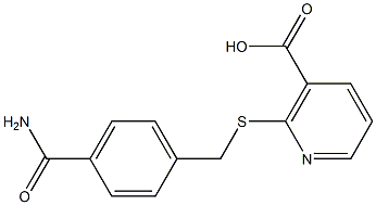 2-{[4-(aminocarbonyl)benzyl]thio}nicotinic acid,,结构式