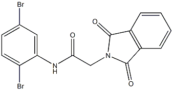 N-(2,5-dibromophenyl)-2-(1,3-dioxo-1,3-dihydro-2H-isoindol-2-yl)acetamide Structure