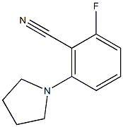 2-fluoro-6-tetrahydro-1H-pyrrol-1-ylbenzonitrile,,结构式