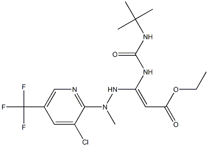ethyl 3-{[(tert-butylamino)carbonyl]amino}-3-{2-[3-chloro-5-(trifluoromethyl)-2-pyridinyl]-2-methylhydrazino}acrylate Structure