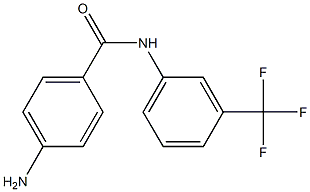 4-amino-N-[3-(trifluoromethyl)phenyl]benzenecarboxamide 结构式
