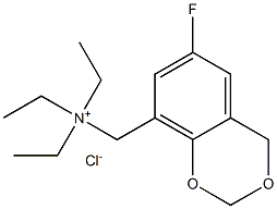  triethyl[(6-fluoro-4H-1,3-benzodioxin-8-yl)methyl]ammonium chloride