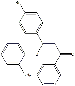 3-[(2-aminophenyl)thio]-3-(4-bromophenyl)-1-phenylpropan-1-one Structure