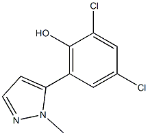 2,4-dichloro-6-(1-methyl-1H-pyrazol-5-yl)phenol Structure