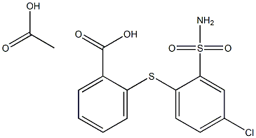 2-{[2-(aminosulfonyl)-4-chlorophenyl]thio}benzoic acid acetate 结构式