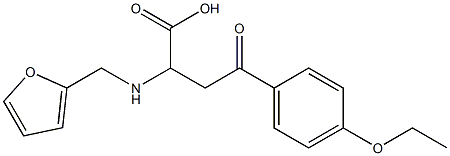 4-(4-ethoxyphenyl)-2-[(2-furylmethyl)amino]-4-oxobutanoic acid Structure