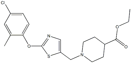  ethyl 1-{[2-(4-chloro-2-methylphenoxy)-1,3-thiazol-5-yl]methyl}-4-piperidinecarboxylate