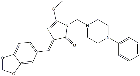 5-(1,3-benzodioxol-5-ylmethylene)-2-(methylsulfanyl)-3-[(4-phenylpiperazino)methyl]-3,5-dihydro-4H-imidazol-4-one