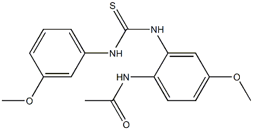 N1-(4-methoxy-2-{[(3-methoxyanilino)carbothioyl]amino}phenyl)acetamide Structure