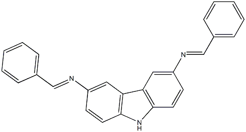 N3,N6-dibenzylidene-9H-carbazole-3,6-diamine Struktur