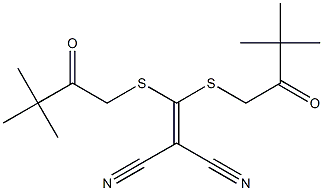 2-{di[(3,3-dimethyl-2-oxobutyl)thio]methylidene}malononitrile Structure