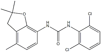 N-(2,6-dichlorophenyl)-N'-(2,2,4-trimethyl-2,3-dihydro-1-benzofuran-7-yl)urea Structure