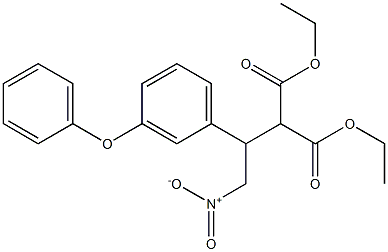 diethyl 2-[2-nitro-1-(3-phenoxyphenyl)ethyl]malonate 化学構造式