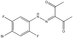 3-[2-(4-bromo-2,5-difluorophenyl)hydrazono]pentane-2,4-dione Structure