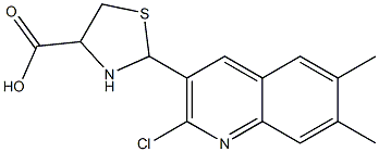 2-(2-chloro-6,7-dimethyl-3-quinolyl)-1,3-thiazolane-4-carboxylic acid