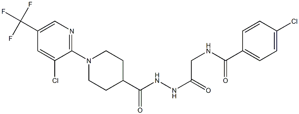 4-chloro-N-{2-[2-({1-[3-chloro-5-(trifluoromethyl)-2-pyridinyl]-4-piperidinyl}carbonyl)hydrazino]-2-oxoethyl}benzenecarboxamide