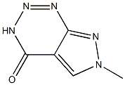 6-methyl-4,6-dihydro-3H-pyrazolo[3,4-d][1,2,3]triazin-4-one 化学構造式